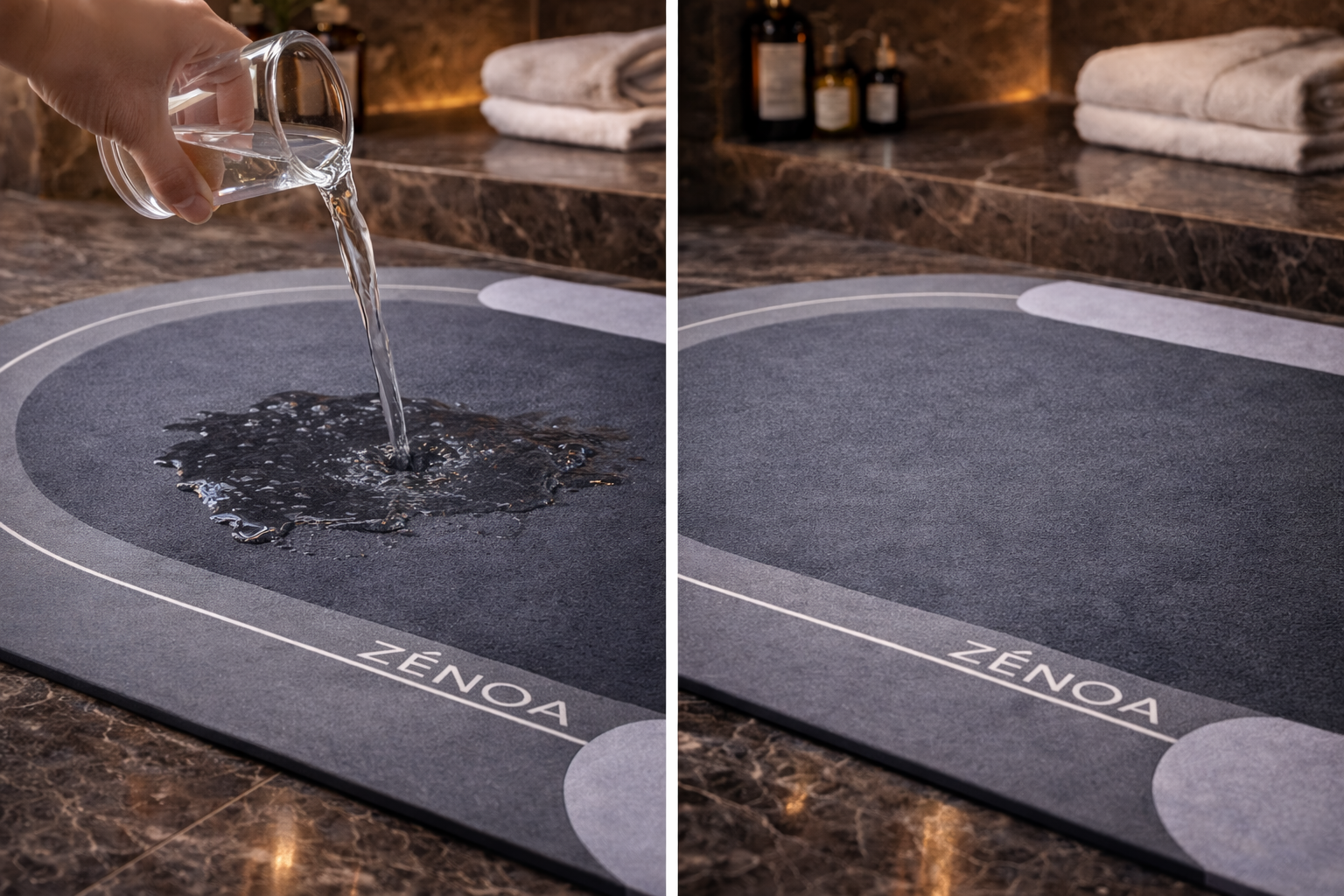 Tapis de Bain Souple Premium 40×60 cm – Diatomite Haute Densité | ZÉNOA
